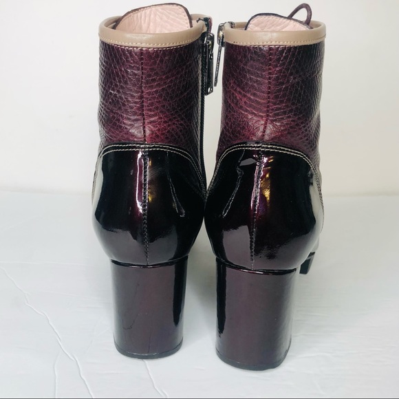 Fellini Sz 40EU/ 9.5-10US Women’s Boots Burgundy Leather Upper/Leather Lining - Picture 6 of 14